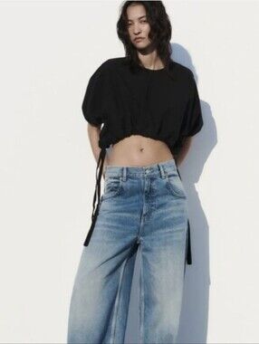 ZARA★ Black Cropped ＆ Gathering Tops